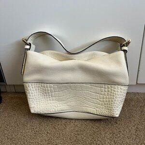 Vince Camuto croc embossed leather slouchy hobo bag purse
